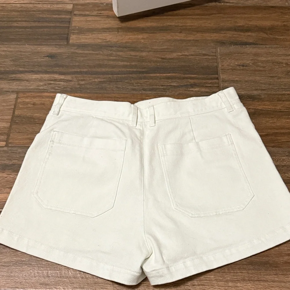 Rebecca Taylor High Waist Cream Shorts - Picture 3 of 3